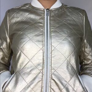 Metallic Bomber Jacket